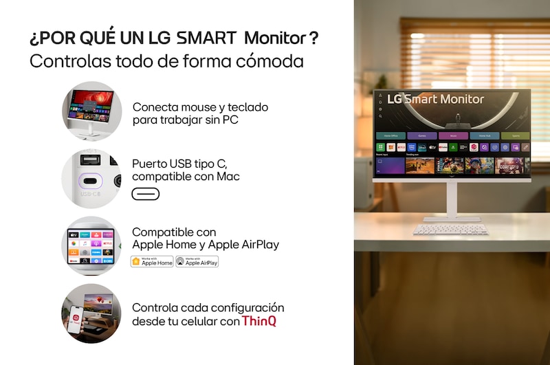 Vista casi frontal monitor con dimenciones